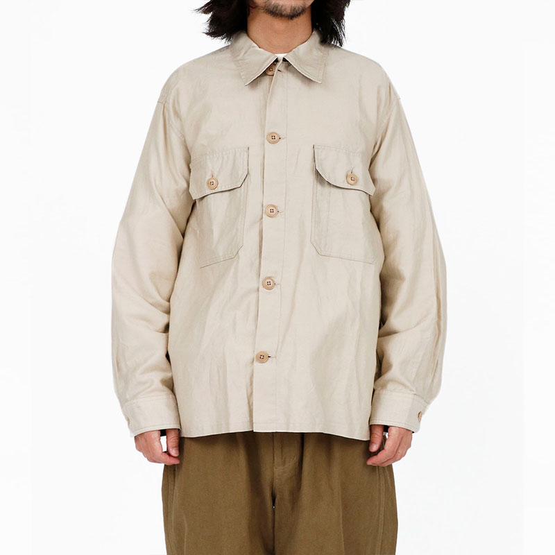 Shop ザ・ノース・フェイス パープルレーベル ベージュ リラックスフィット 長袖ジャケット NP2403N-BE