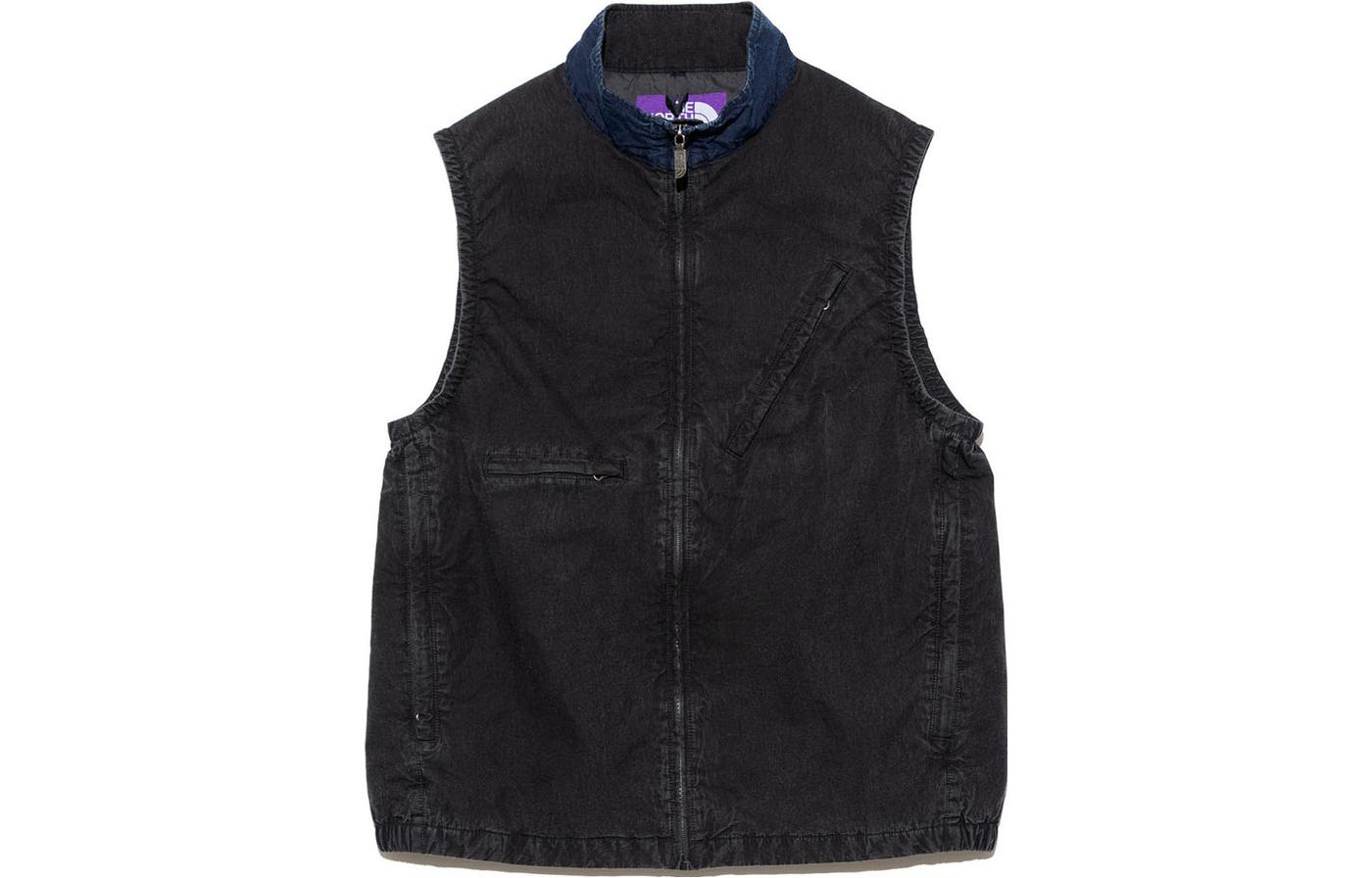 THE NORTH FACE Purple Label  Black Solid Sleeveless Vest NY2356N-KF