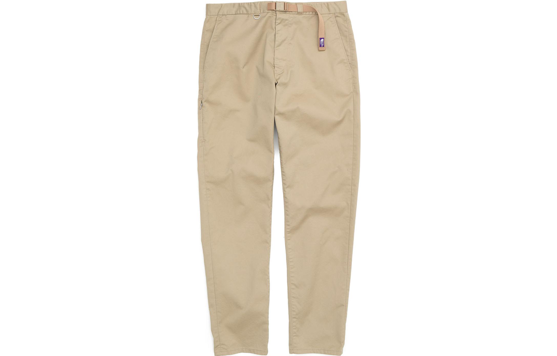 TNF Purple Label Beige Slim Belted Casual Pants NT5301N-BE