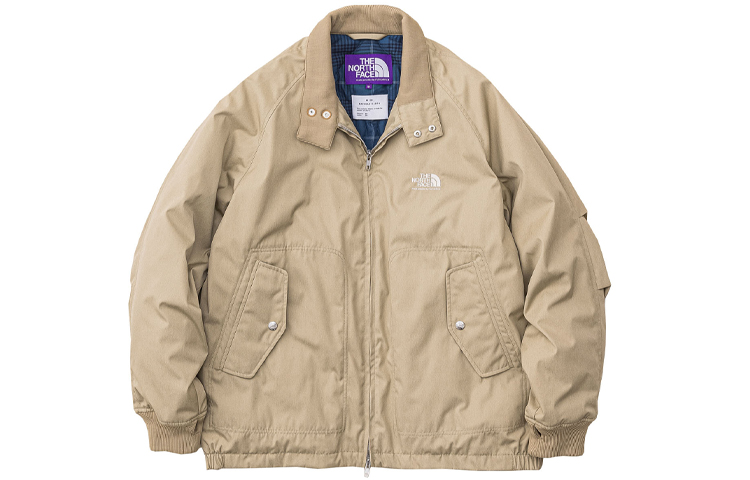 The North Face Purple Label Beige Windproof Logo Embroidered Jacket - . ND2162N-VB