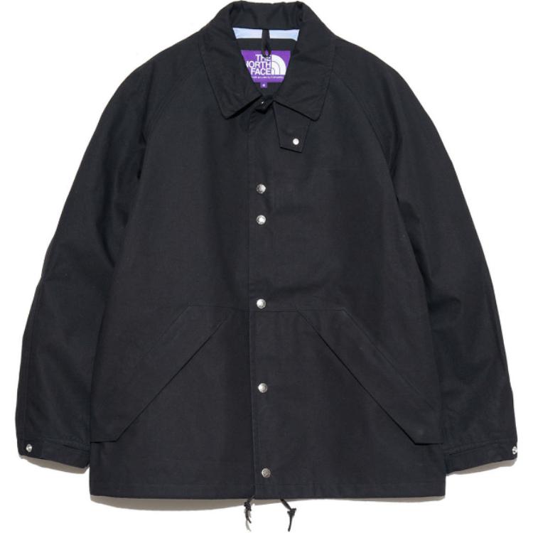 The North Face Purple Label Black Collared Snap Button Jacket NP2351N-K