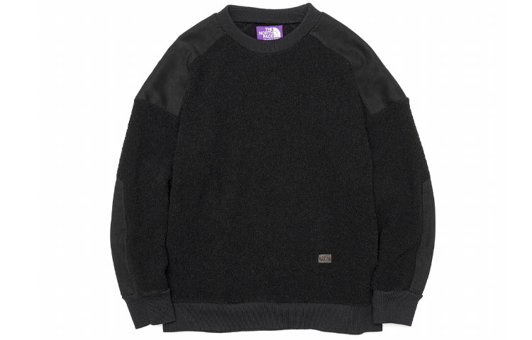 The North Face Purple Label Black Fleece Crewneck Sweatshirt Winter NT6150N-K