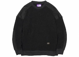 The North Face Purple Label Black Fleece Crewneck Sweatshirt Winter NT6150N-K The North Face Purple Label Black Fleece Crewneck Sweatshirt Winter NT6150N-K