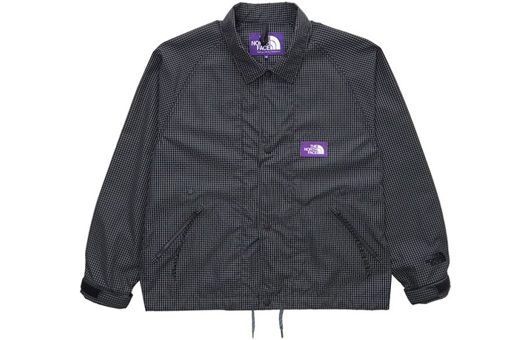 The North Face Purple Label Black Logo Patch Plaid Long Sleeve Jacket NP2002N-K