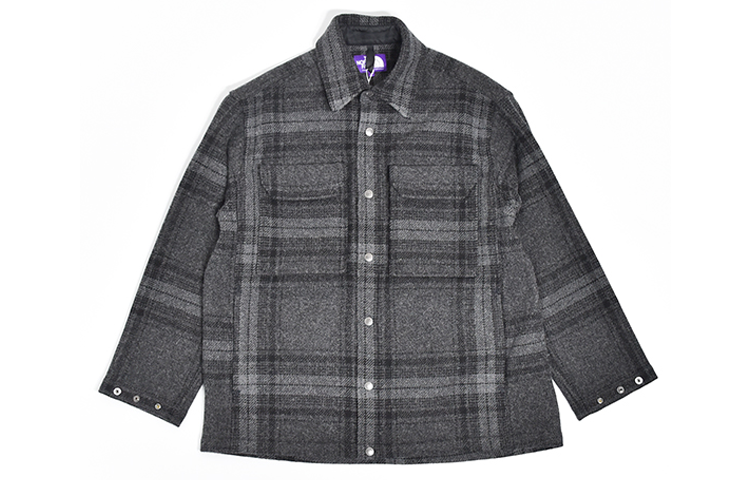 The North Face PURPLE LABEL Black Plaid Logo Jacket NP2061N-BK
