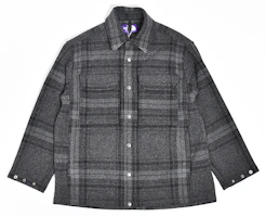 The North Face PURPLE LABEL Black Plaid Logo Jacket NP2061N-BK The North Face PURPLE LABEL Black Plaid Logo Jacket NP2061N-BK