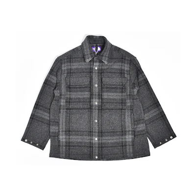 TNF PURPLE LABEL Black Plaid Logo Jacket NP2061N-BK