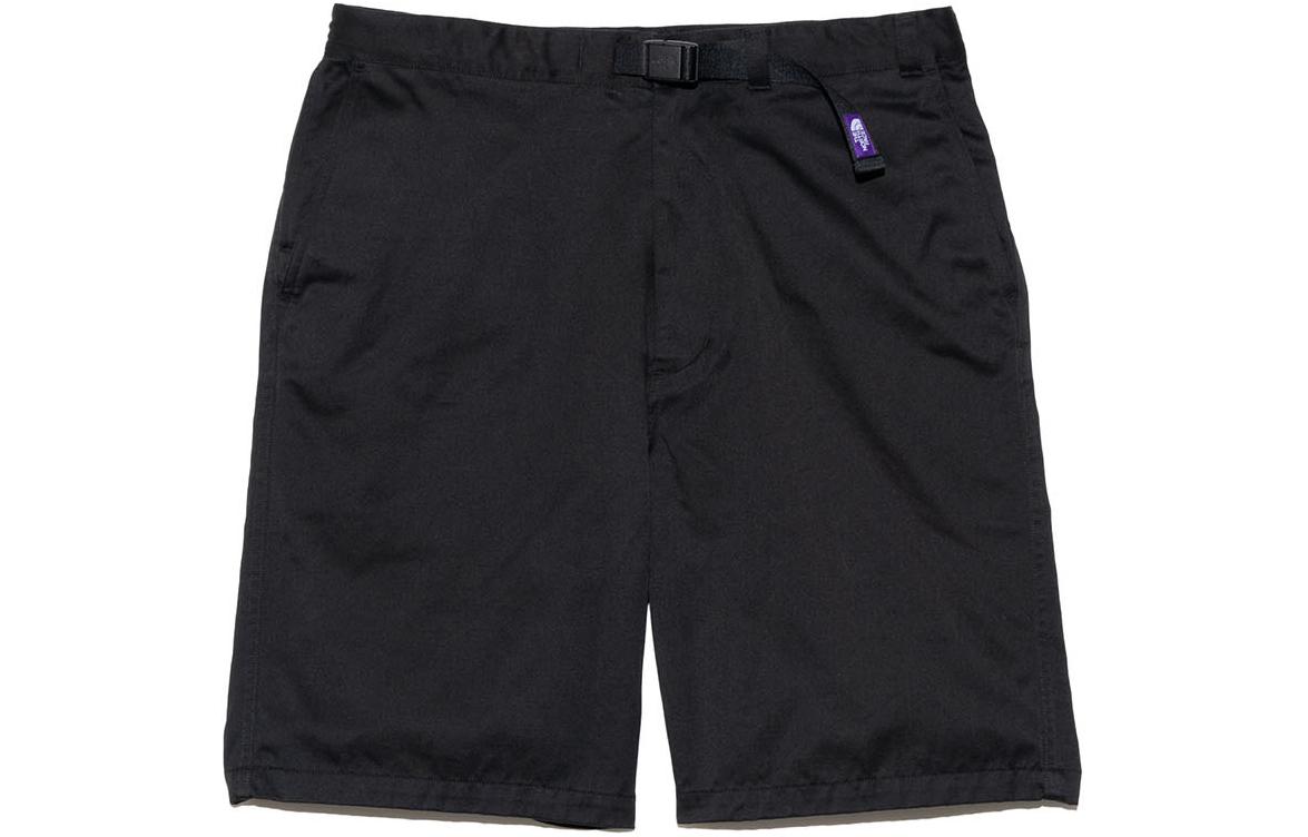 The North Face Purple Label Black Relaxed Solid Waistband Shorts NT4404N-K