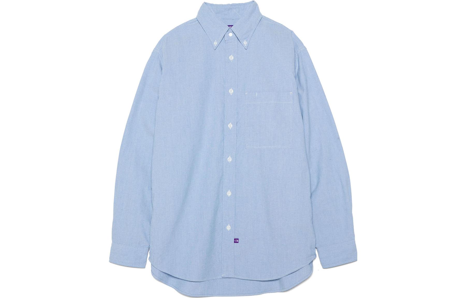 The North Face PURPLE LABEL Blue Button Down Field Shirt Long Sleeve NT3356N-SX