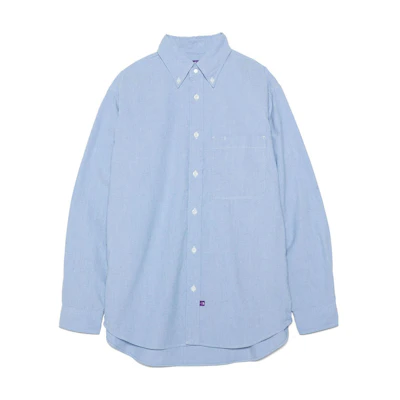 TNF PURPLE LABEL Blue Button Down Field Shirt Long Sleeve NT3356N-SX