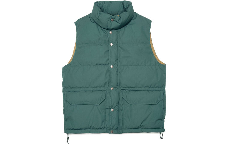 THE NORTH FACE PURPLE LABEL Casual Stand Collar Vest Peacock Green Unisex. ND2158N-YG