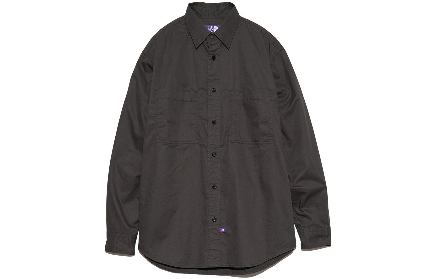 The North Face PURPLE LABEL Charcoal Double Pocket Work Shirt NT3363N-CH