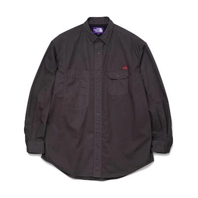TNF Purple Label Charcoal Grey Logo Embroidered Shirt NT3304N-CH