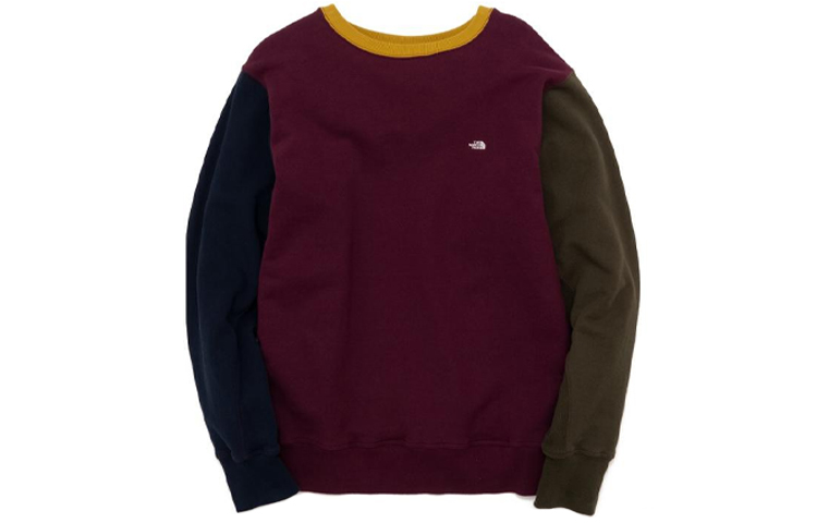 THE NORTH FACE PURPLE LABEL Colorblock Crewneck Sweatshirt Burgundy Unisex NT6050N-BU