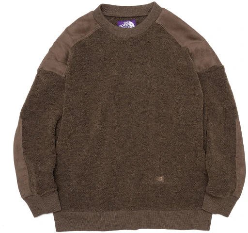 the-north-face-purple-label-crew-neck-fleece-sweatshirt-brown-winter-nt-6150-n-be