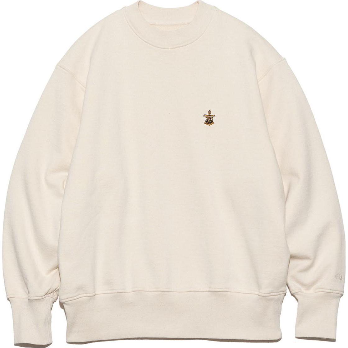 The North Face Purple Label Crewneck Pullover Sweatshirt Beige Unisex Casual. NT6354N-NA