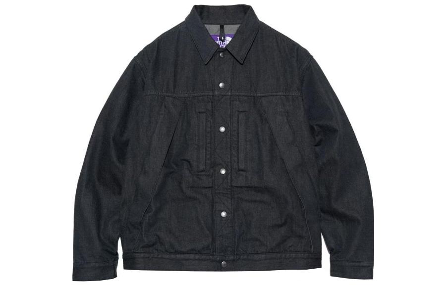 The North Face PURPLE LABEL Denim WINDSTOPPER Field Windbreaker Jacket Unisex Black NP2358N