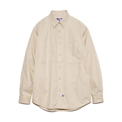 TNF PURPLE LABEL Double Pocket Field Work Shirt Beige Men NT3363N-BE