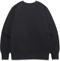 The North Face Purple Label Embroidered Logo Black Crewneck Sweatshirt N24FH060-K The North Face Purple Label Embroidered Logo Black Crewneck Sweatshirt N24FH060-K