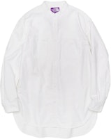 THE NORTH FACE PURPLE LABEL Embroidered Logo Button-Up White Long Sleeve Shirt NT3201N-W THE NORTH FACE PURPLE LABEL Embroidered Logo Button-Up White Long Sleeve Shirt NT3201N-W