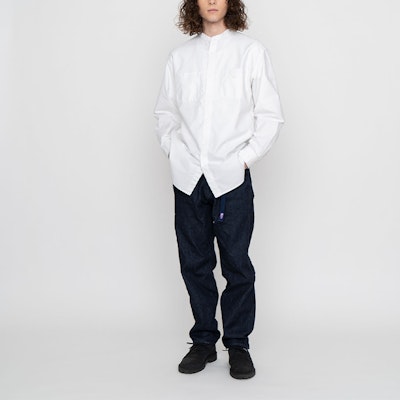 THE NORTH FACE PURPLE LABEL Embroidered Logo Button-Up White Long Sleeve Shirt NT3201N-W Lookbook THE NORTH FACE PURPLE LABEL Embroidered Logo Button-Up White Long Sleeve Shirt NT3201N-W