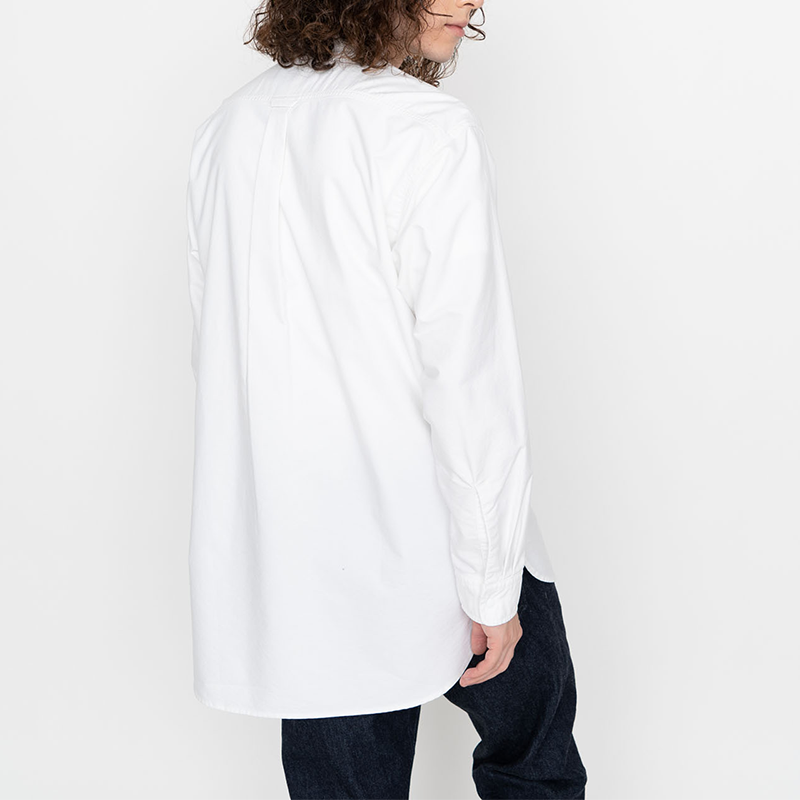 Shop THE NORTH FACE PURPLE LABEL Kemeja Lengan Panjang Putih Logo Bordir NT3201N-W