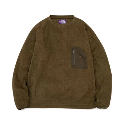 TNF PURPLE LABEL Fleece Sweatshirt Khaki Brown NA6050N-KK