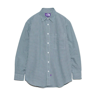 TNF PURPLE LABEL Green Gingham Long Sleeve Shirt NT3433N-G