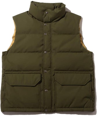 The North Face PURPLE LABEL Green Solid Button Vest ND2263N-OL Buy The North Face PURPLE LABEL Green Solid Button Vest ND2263N-OL