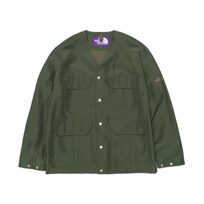 TNF PURPLE LABEL Green Utility V-Neck Casual Jacket NP2205N-KG