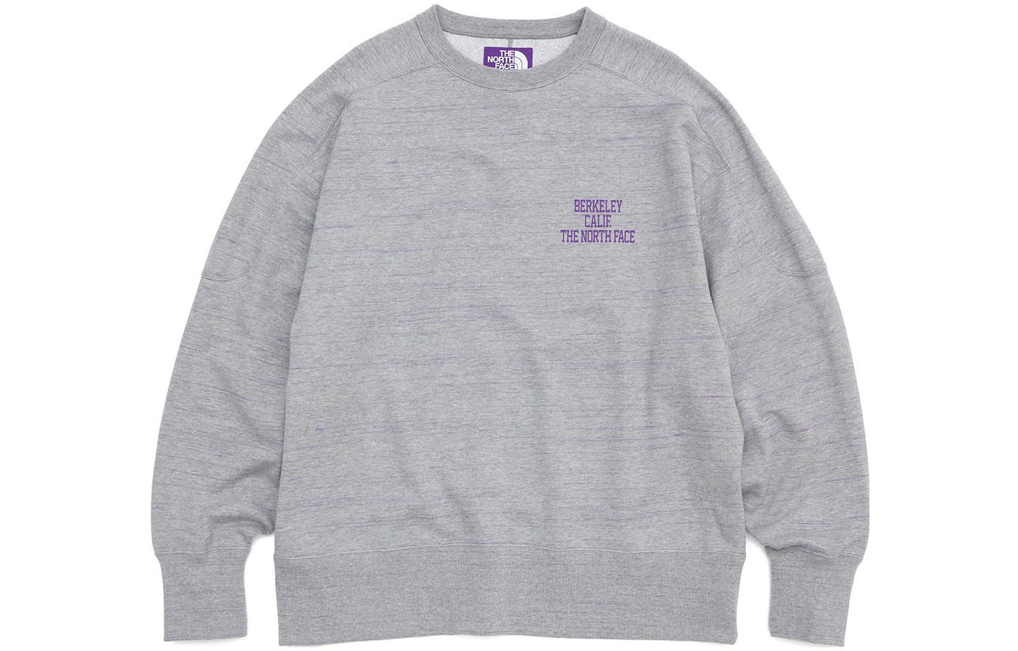 The North Face Purple Label Grey Crewneck Sweatshirt Unisex with Logo Design NT6250N-Z