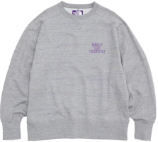 The North Face Purple Label Grey Crewneck Sweatshirt Unisex with Logo Design NT6250N-Z The North Face Purple Label Grey Crewneck Sweatshirt Unisex with Logo Design NT6250N-Z