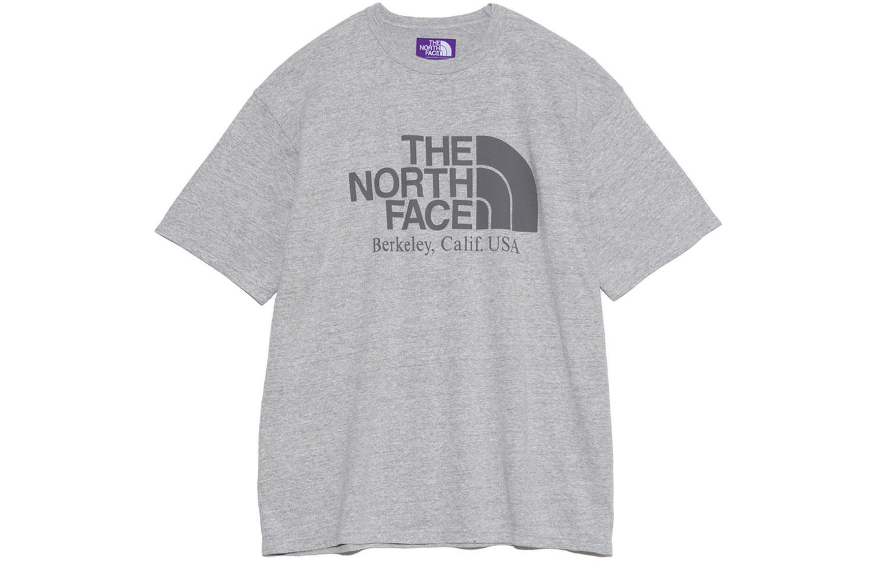 THE NORTH FACE PURPLE LABEL Grey Logo Print Loose-Fit Crewneck T-Shirt Unisex. NT3428N-Z