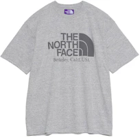 THE NORTH FACE PURPLE LABEL Grey Logo Print Loose-Fit Crewneck T-Shirt Unisex. NT3428N-Z THE NORTH FACE PURPLE LABEL Grey Logo Print Loose-Fit Crewneck T-Shirt Unisex. NT3428N-Z