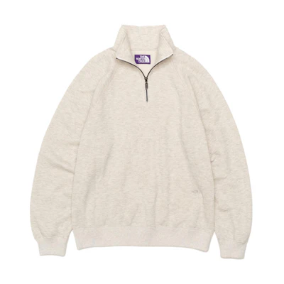 TNF PURPLE LABEL Half-Zip Beige Sweatshirt Men’s Casual Pullover NT6201N-ZB