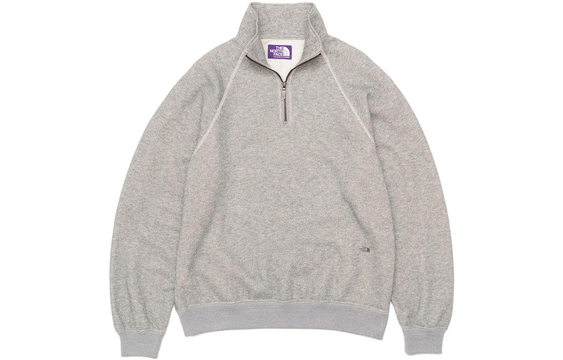 The North Face Purple Label Half-Zip Gray Sweatshirt for Men NT6201N-Z