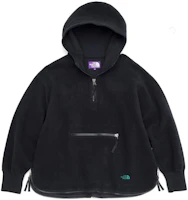 The North Face Purple Label Half-Zip Hoodie Black Plain Logo Embroidery NT6251N-K The North Face Purple Label Half-Zip Hoodie Black Plain Logo Embroidery NT6251N-K