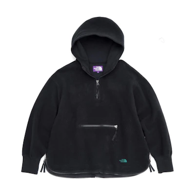 TNF Purple Label Half-Zip Hoodie Black Plain Logo Embroidery NT6251N-K