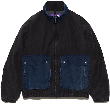 The North Face PURPLE LABEL Indigo Colorblock High Neck Field Jacket Hitam NY2357N-KF Buy The North Face PURPLE LABEL Indigo Colorblock High Neck Field Jacket Hitam NY2357N-KF
