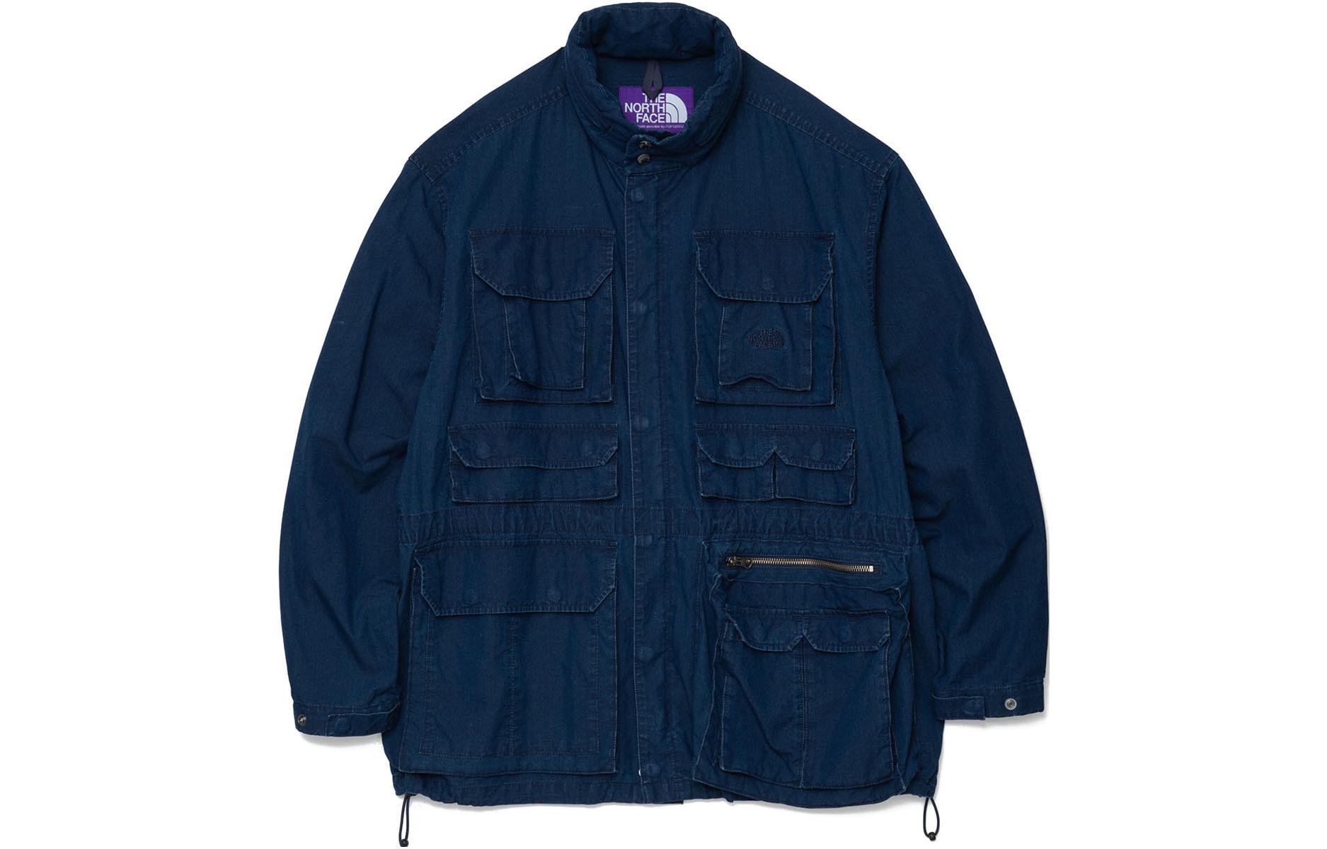 The North Face Purple Label Indigo Field Jacket Mens Multicocket Indigo Blue NP2312N-ID
