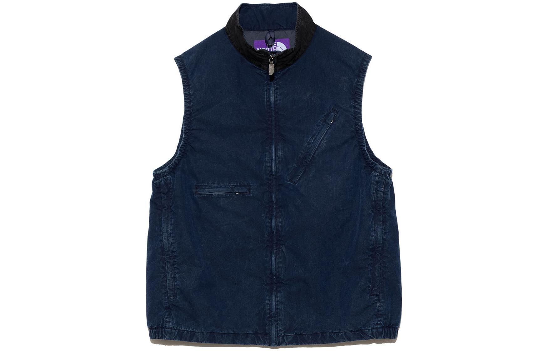 The North Face PURPLE LABEL Indigo Stroll Field Vest Blue Sleeveless Jacket NY2356N-ID