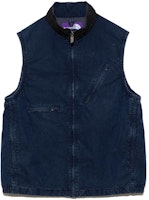 The North Face PURPLE LABEL Indigo Stroll Field Vest Blue Sleeveless Jacket NY2356N-ID The North Face PURPLE LABEL Indigo Stroll Field Vest Blue Sleeveless Jacket NY2356N-ID