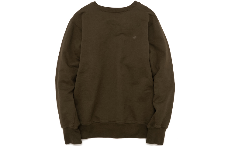 The North Face Purple Label Khaki Brown Unisex Solid Long Sleeve Sweatshirt NT6903N-NK