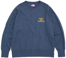 The North Face Purple Label Logo Crewneck Sweatshirt Navy Unisex NT6250N-N The North Face Purple Label Logo Crewneck Sweatshirt Navy Unisex NT6250N-N