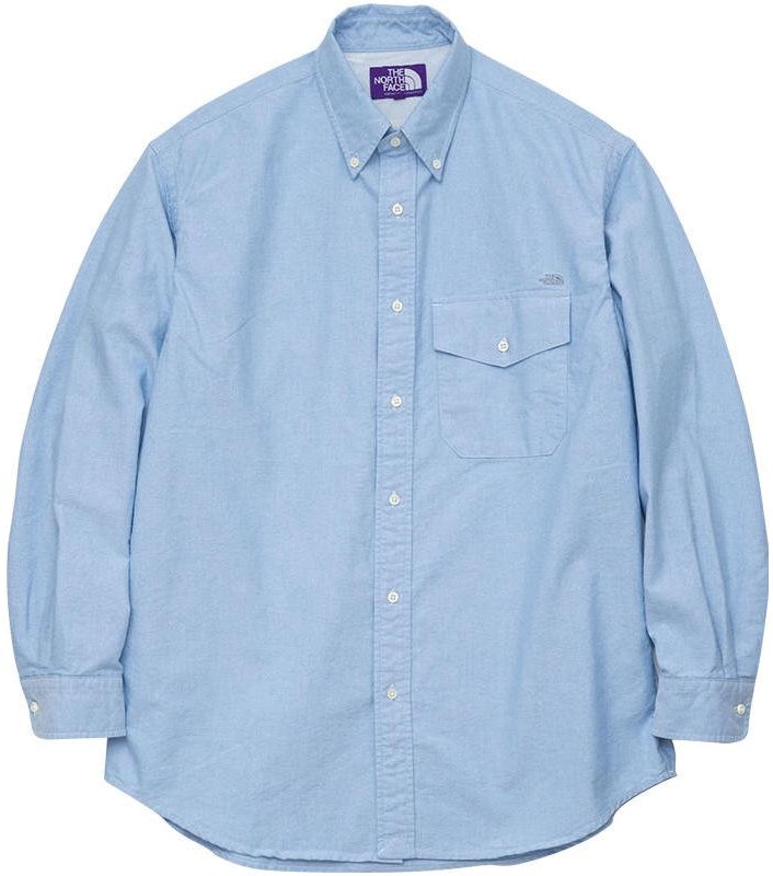 the-north-face-purple-label-logo-long-sleeve-button-up-shirt-blue-unisex-nt-3300-n-sx