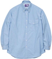 The North Face Purple Label Logo Long-Sleeve Button-Up Shirt Blue Unisex NT3300N-SX The North Face Purple Label Logo Long-Sleeve Button-Up Shirt Blue Unisex NT3300N-SX