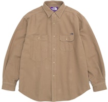 The North Face Purple Label Logo Pocket Long Sleeve Shirt Brown NT3265N-TN The North Face Purple Label Logo Pocket Long Sleeve Shirt Brown NT3265N-TN