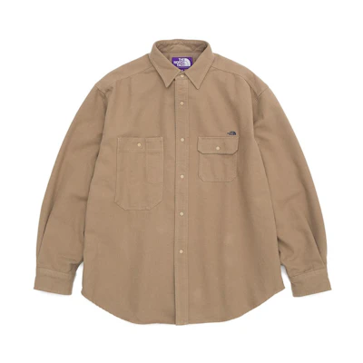 TNF Purple Label Logo Pocket Long Sleeve Shirt Brown NT3265N-TN