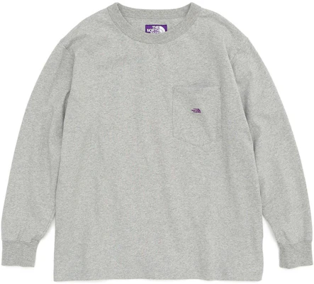 The North Face Purple Label Logo Pocket Long Sleeve Tee Unisex - Heather Gray NT3305N-ZP Buy The North Face Purple Label Logo Pocket Long Sleeve Tee Unisex - Heather Gray NT3305N-ZP