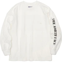 THE NORTH FACE PURPLE LABEL Logo Print Crewneck Long Sleeve Tee White Mens NT3158N-OW THE NORTH FACE PURPLE LABEL Logo Print Crewneck Long Sleeve Tee White Mens NT3158N-OW